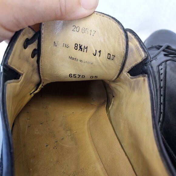 Johnston Murphy Cap-Toe Oxford Shoe Men's 8.5 Signature Series Leather Sheepskin - Picture 15 of 15